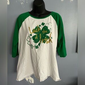 Women’s XL Luck of the Irish 3/4 Sleeve Tee